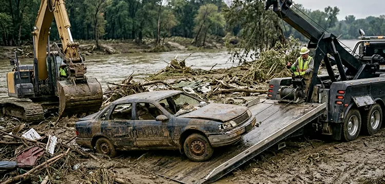 Same Day Flood Damaged Car Pick Up in Los Angeles