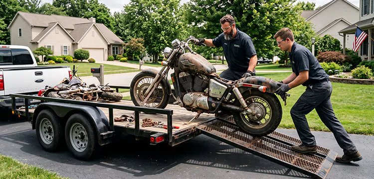 Damaged Motorcycle Removal in Los Angeles